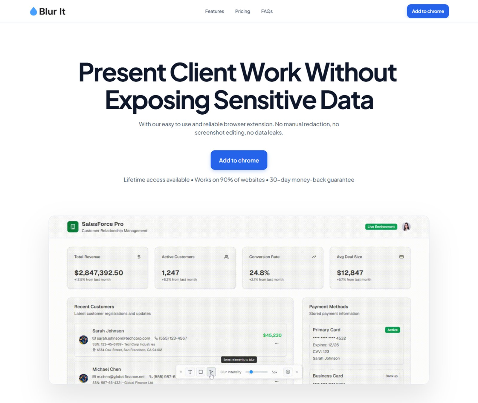 Blur It: original website